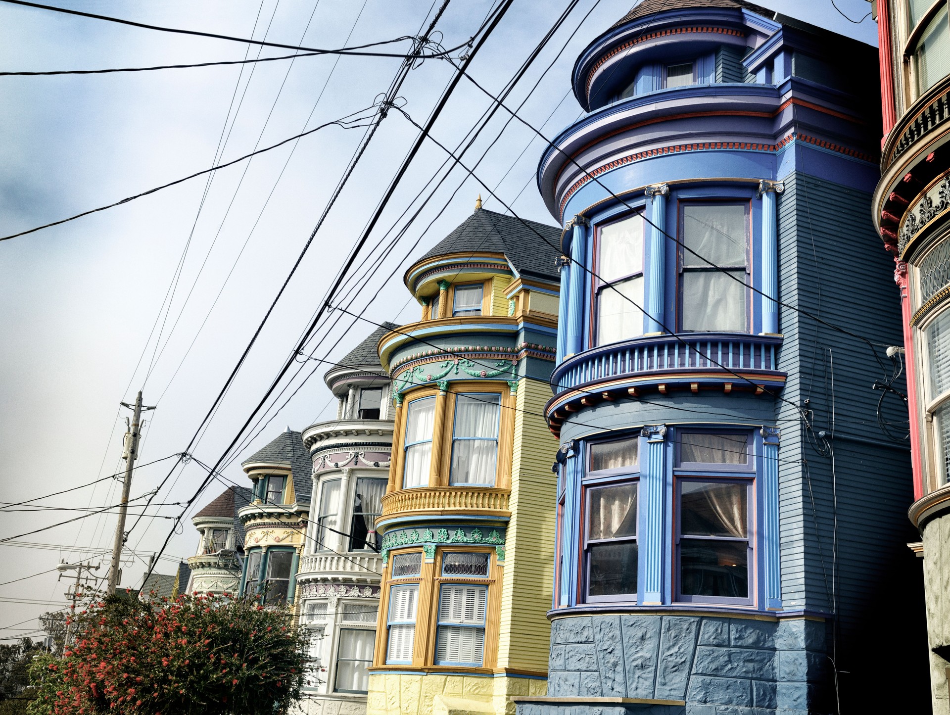 Colored Victorian Homes.